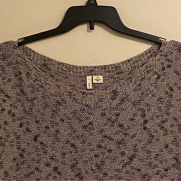 Anthropologie Moth Size XS Brown White Cap Sleeve Sweater Blouse Blouse - Picture 2 of 12